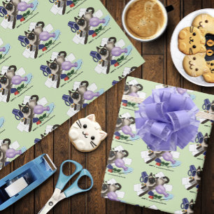 Papel De Regalo Gracioso gato siamés