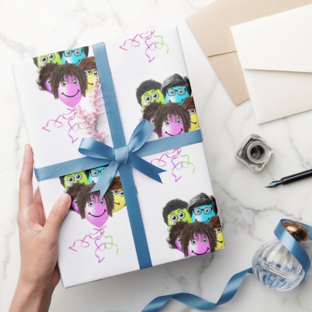 Papel De Regalo Gracioso grupo de globos de cumpleaños (Regalar)