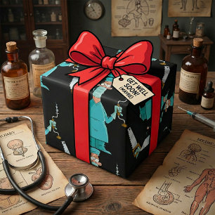 Papel De Regalo Gracioso Personalizado de Cirujano Humor Médico Gr