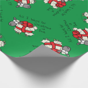 Papel De Regalo Gracioso Personalizado de Navidades vacacionales
