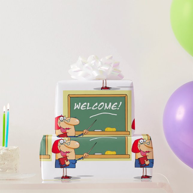 Papel De Regalo Gracioso profesor Personalizado recibe de vuelta a (Subido por el creador)