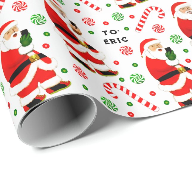 Papel De Regalo Gracioso regalo navideño para Navidades (Esquina del rollo)