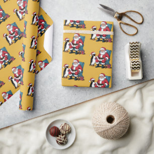 Papel De Regalo Gracioso Santa Claus