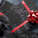 Papel De Regalo Gradient Merry Christmas | Hermoso Onyx Elegant<br><div class="desc">Difundir alegría de vacaciones con esta fiesta en la tendencia GRADIENT Feliz Navidad papel envolvente - Gradiente Feliz Navidad | Bonito Papel De Envoltura Elegante Onyx</div>