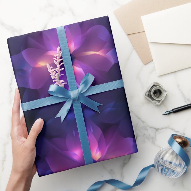 Papel De Regalo Gradient Purple Pink Fusion Dark Abstract Pattern (Regalar)