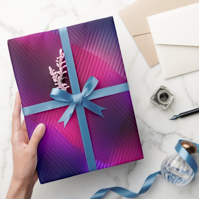 Papel De Regalo Gradient Purple Pink Fusion Dark Abstract Pattern (Regalar)