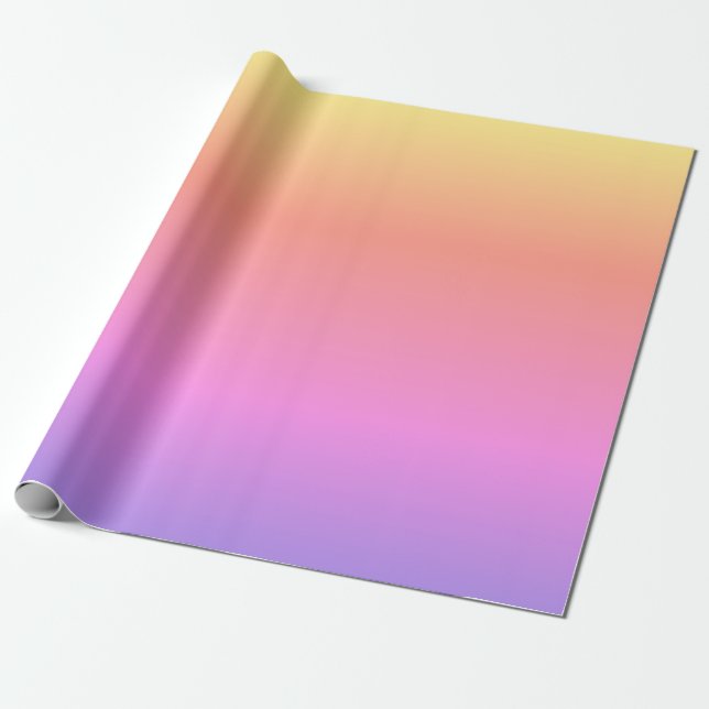 Papel De Regalo Gradiente arcoiris (atenuado) (Desenrollado)