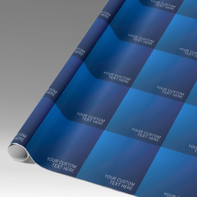 Papel De Regalo Gradiente azul oscuro moderno y texto editable mín (Subido por el creador)