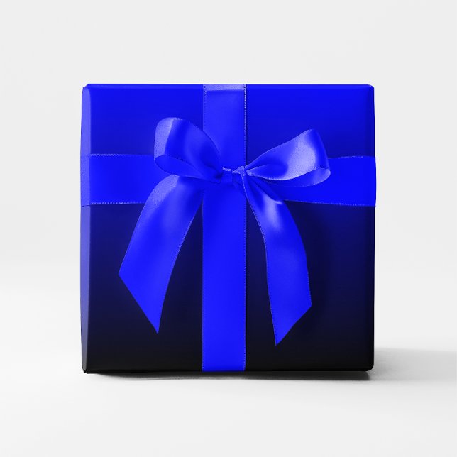 Papel De Regalo Gradiente Azul y Negro (Black and Blue Gradient Wrapping Paper)