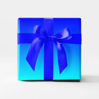 Papel De Regalo Gradiente de Aqua a Azul