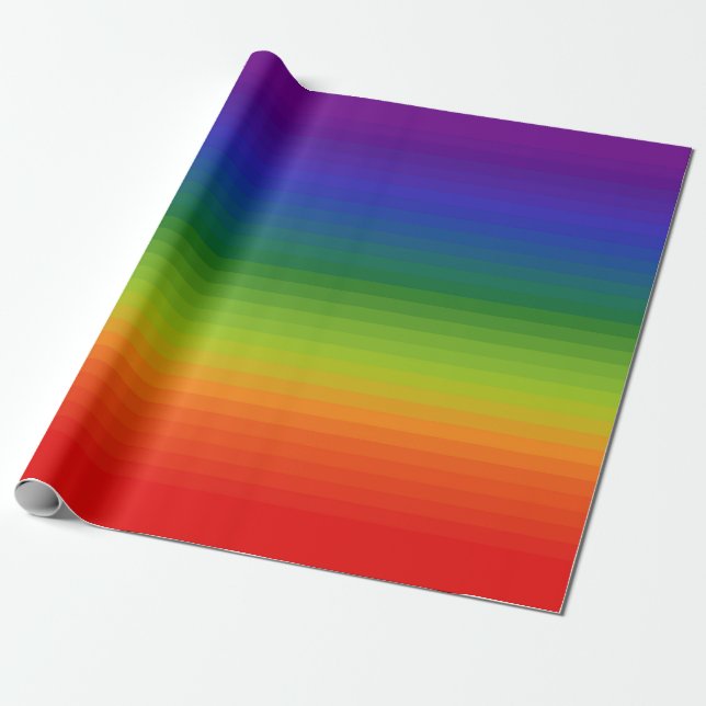 Papel De Regalo Gradiente de arco iris tachado (Desenrollado)