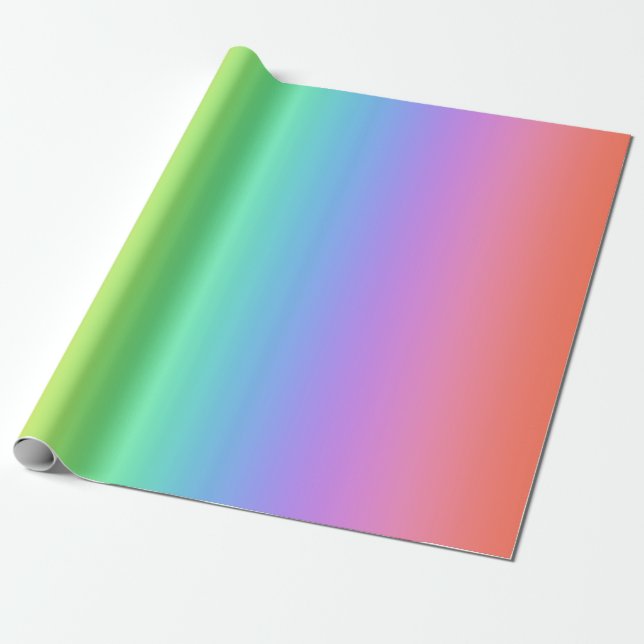 Papel De Regalo Gradiente de arcoíris  (Desenrollado)