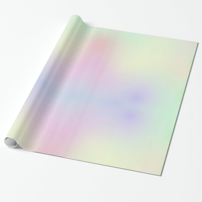 Papel De Regalo Gradiente de arcoiris pastel (Desenrollado)