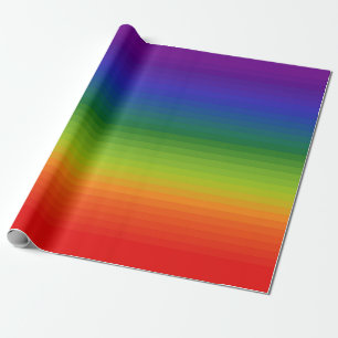 Papel De Regalo Gradiente de arcoíris rayado