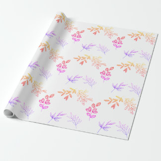 Papel de regalo gradiente de hoja sin costuras