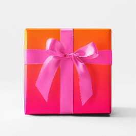 Papel De Regalo Gradiente de Naranja Fucsia