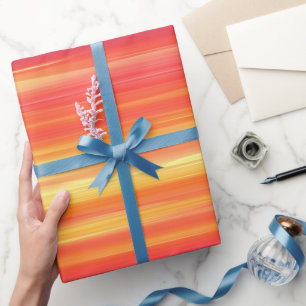 Papel De Regalo Gradiente de puesta de sol naranja rosa cielo patr