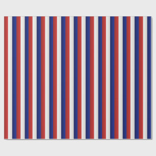 Papel De Regalo Gradiente de rayas patrióticas Rojo Blanco y Azul