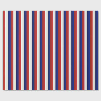 Papel De Regalo Gradiente de rayas patrióticas Rojo Blanco y Azul