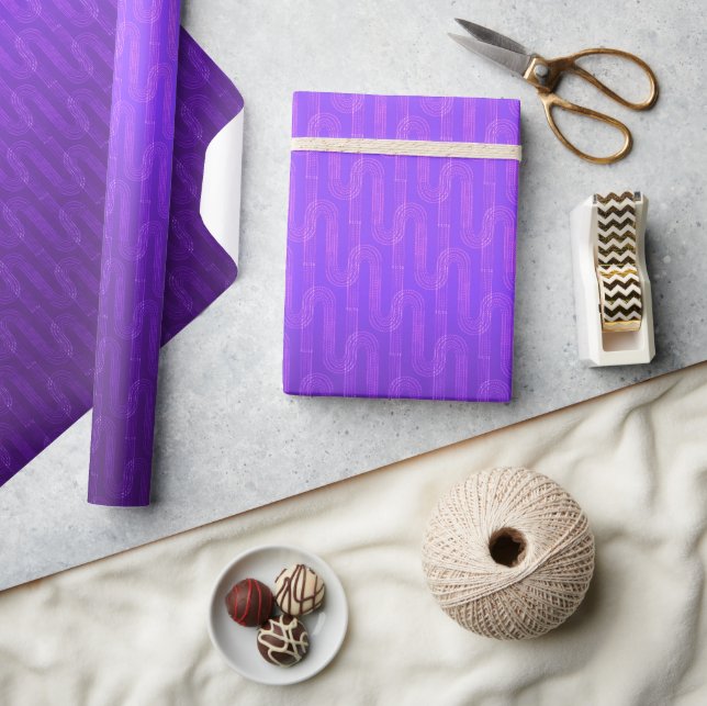 Papel De Regalo Gradiente neón de lila. (Artesanía)