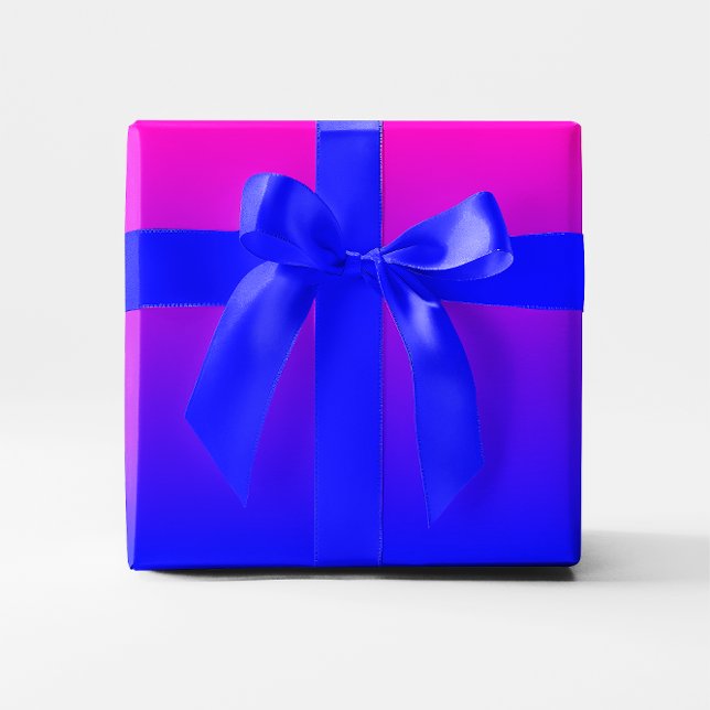 Papel De Regalo Gradiente rosa a azul (Pink to Blue Gradient Wrapping Paper)