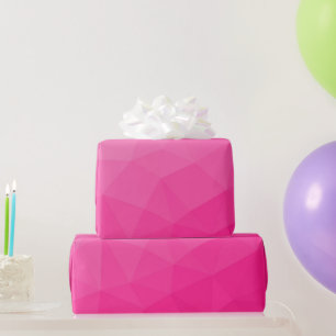 Papel De Regalo Gradiente rosa caliente Patrón de malla geométrica