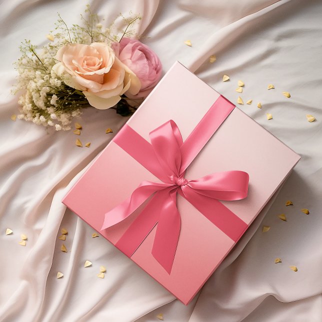 Papel De Regalo Gradiente Rosa Tulipán Minimalista Moderno (Modern Minimalist Tulip Pink Gradient Wrapping Paper)