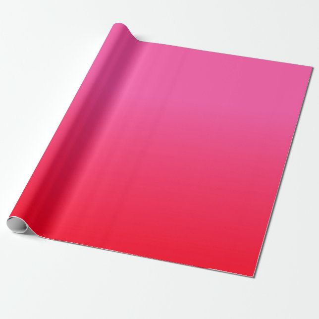 Papel De Regalo Gradiente Rosa y Rojo (Desenrollado)