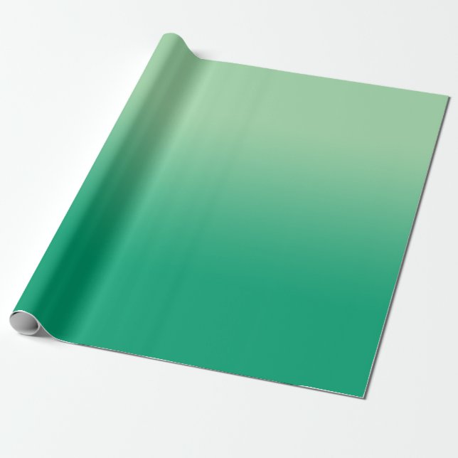 Papel De Regalo Gradiente verde claro a verde oscuro (Desenrollado)