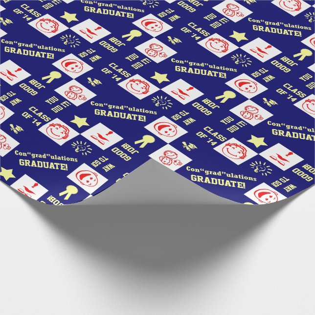 Papel De Regalo Graduación cuaesquiera imágenes del año 4 y (Esquina)