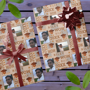 Papel De Regalo Graduación de Copper Cute Wow Graduado 2 Foto