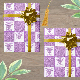 Papel De Regalo Graduación de Grad Glam Purple Cap