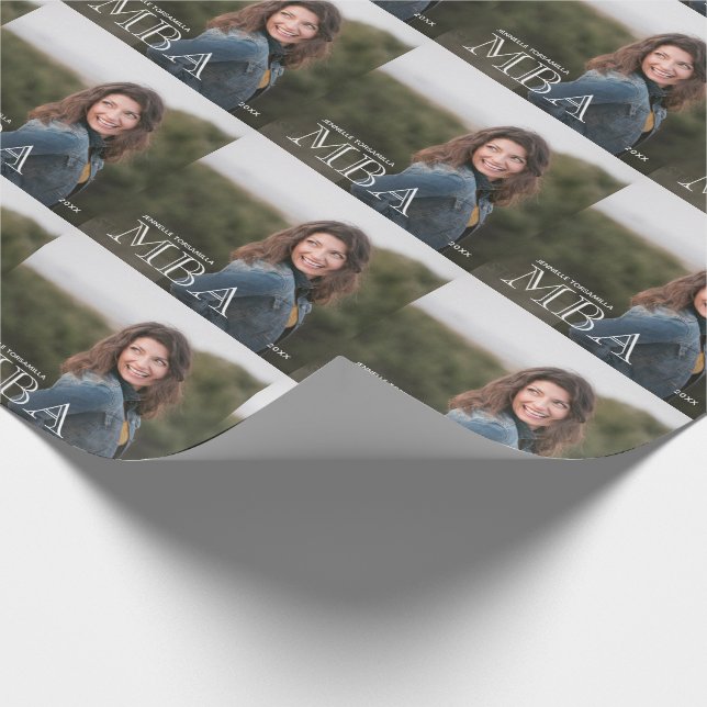 Papel De Regalo Graduación de grado MBA de la foto (Esquina)