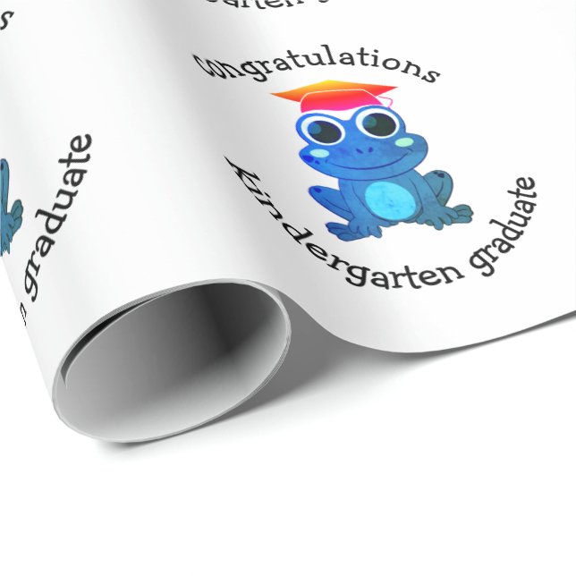 Papel De Regalo Graduación de jardín de infancia de Personalizado  (Esquina del rollo)