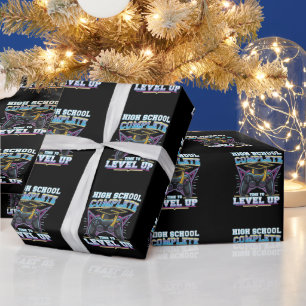Papel De Regalo Graduación de Juegos de Gamer de Escuela Secundari