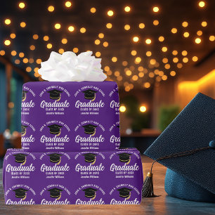 Papel De Regalo Graduación Personalizada de Morado