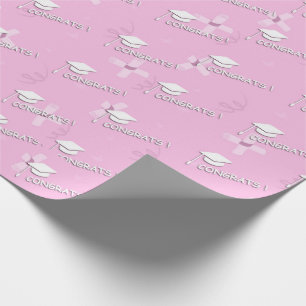 Papel De Regalo Graduación Rosa Para Ella Escuela Secundaria Unive