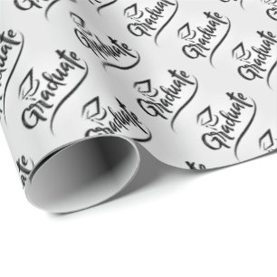 Papel De Regalo Graduado con Gorro de Graduación