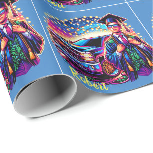 Papel De Regalo Graduado Con Personalizado De Camión De Recogida
