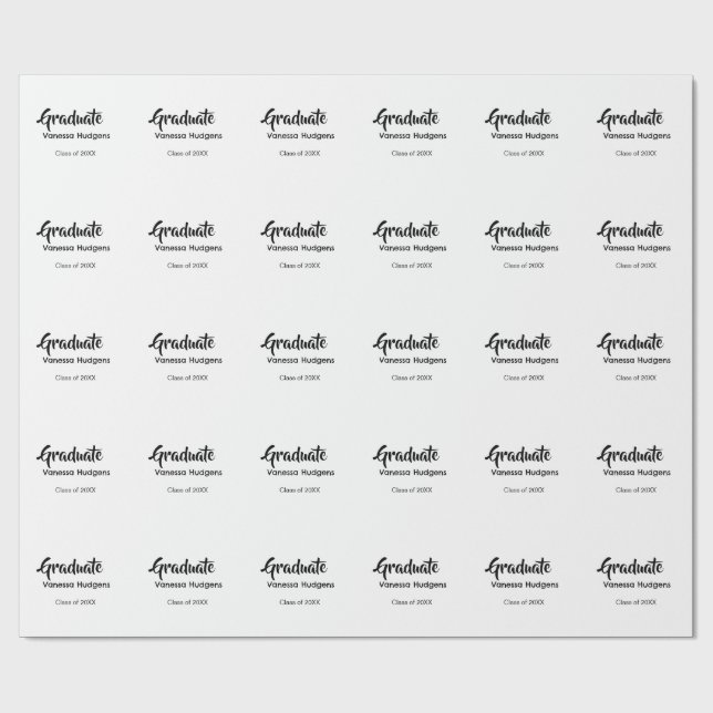 Papel De Regalo Graduate congratulations name date year class univ (Superficie plana)