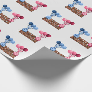 Papel De Regalo Grafas azules y rosas gemelas Safari de Baby Showe