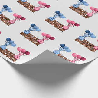 Papel De Regalo Grafas azules y rosas gemelas Safari de Baby Showe