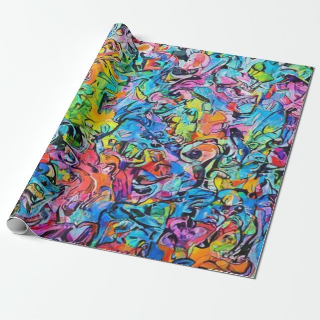 Papel De Regalo graffiti art  (Desenrollado)