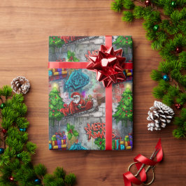 Papel De Regalo Graffiti Christmas Wrapping Paper