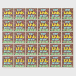 Papel De Regalo Graffiti en el muro de ladrillo inspirado en el 11