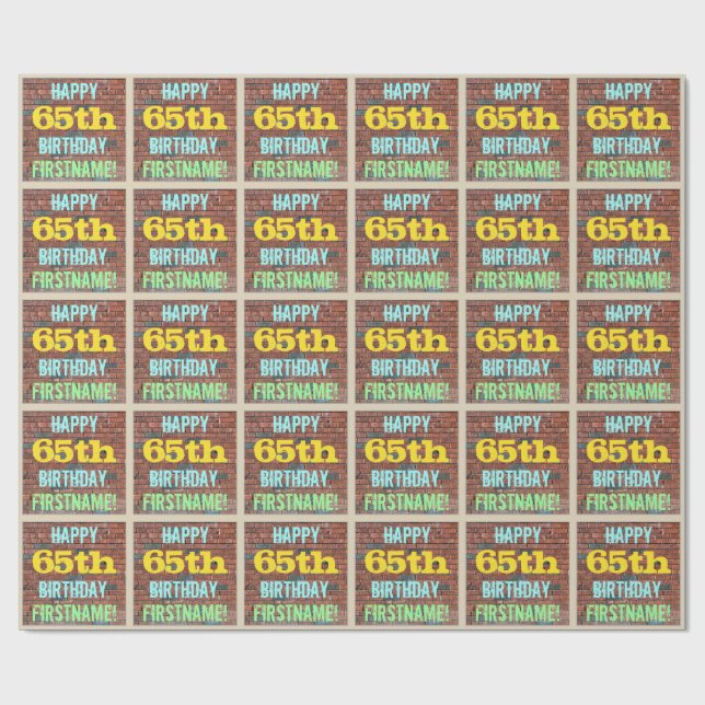 Papel De Regalo Graffiti en el muro de ladrillo inspirado en el cu (Superficie plana)