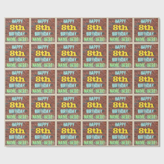 Papel De Regalo Graffiti en el muro de ladrillo inspirado en el oc (Superficie plana)