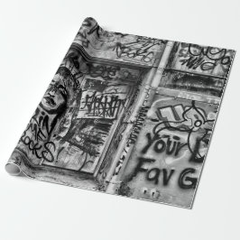 Papel De Regalo Graffiti Moderno Black And White Urban Street Art