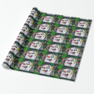 Papel De Regalo Graffiti Payaso blanco