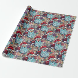 Papel De Regalo Graffiti Santa Christmas Wrapping Paper